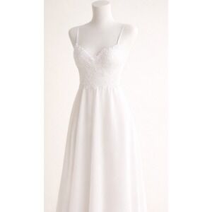 Vtg Flora Nikrooz Bridal L Semi Sheer Lace Mesh Slip Dress Lingerie Chemise USA